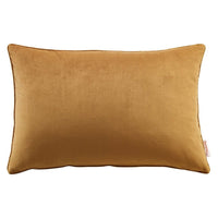 Modway Enhance Lumbar Performance Velvet Accent Throw Pillow, 16" x 24", Cognac