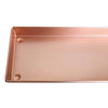 29 Inch Rectangular Metal Windowsill Planter Tray, Trim Edges, Large, Copper - BM195220