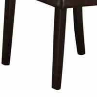 Faux Leather Dining Side Chair In Pine, Set Of 2, Dark Brown - BM171501