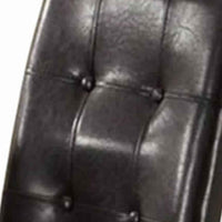 Faux Leather Dining Side Chair In Pine, Set Of 2, Dark Brown - BM171501