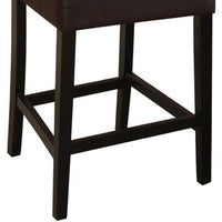 Wooden height chair With Button Tufted Back Set Of 2 Brown - PDX-F1144