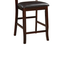 Wooden High Chair, Dark Brown & Black, Set of 2 - PDX-F1167