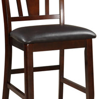 Wooden High Chair, Dark Brown & Black, Set of 2 - PDX-F1167