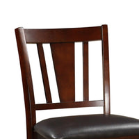 Wooden High Chair, Dark Brown & Black, Set of 2 - PDX-F1167
