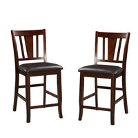 Wooden High Chair, Dark Brown & Black, Set of 2 - PDX-F1167