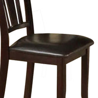 Contemporary Rubber Wood Dining Chair With Upholstered Seat, Set Of 2,Brown - PDX-F1285
