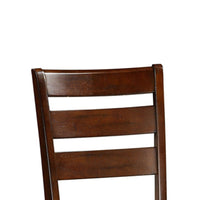 BM166592 Wooden Counter Height Armless Chair, Walnut brown, Set of 2