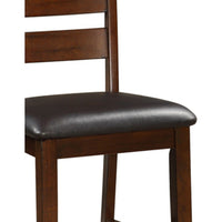 BM166592 Wooden Counter Height Armless Chair, Walnut brown, Set of 2