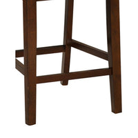 BM166592 Wooden Counter Height Armless Chair, Walnut brown, Set of 2