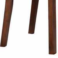 Solid Wood Leather Seat Side Chair Brown Set of 2 - PDX-F1331