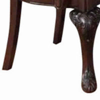 Traditional Rubber Wood Royal Arm Chair Set Of 2 Brown - PDX-F1396