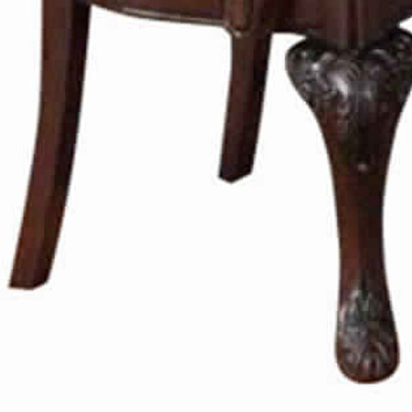 Traditional Rubber Wood Royal Arm Chair Set Of 2 Brown - PDX-F1396