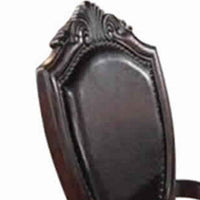 Traditional Rubber Wood Royal Arm Chair Set Of 2 Brown - PDX-F1396
