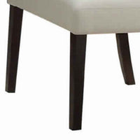 Upholstered Button Tufted Leatherette Dining Chair, Set Of 2,White - PDX-F1503