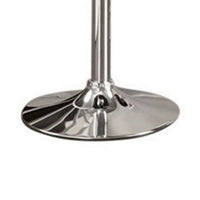 Metal Base Bar Stool With Faux Leather Seat White & Silver Set of 2 - PDX-F1554