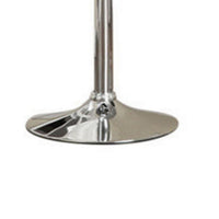 Round Seat Bar Stool With Gas Lift Black and Silver Set of 2 - PDX-F1559