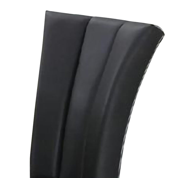 Leather Upholstered Dining Chair In Poplar Wood, Set Of 2,Black - PDX-F1591