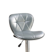 Polyurethane Swivel Barstool Silver Set of 2 - PDX-F1623