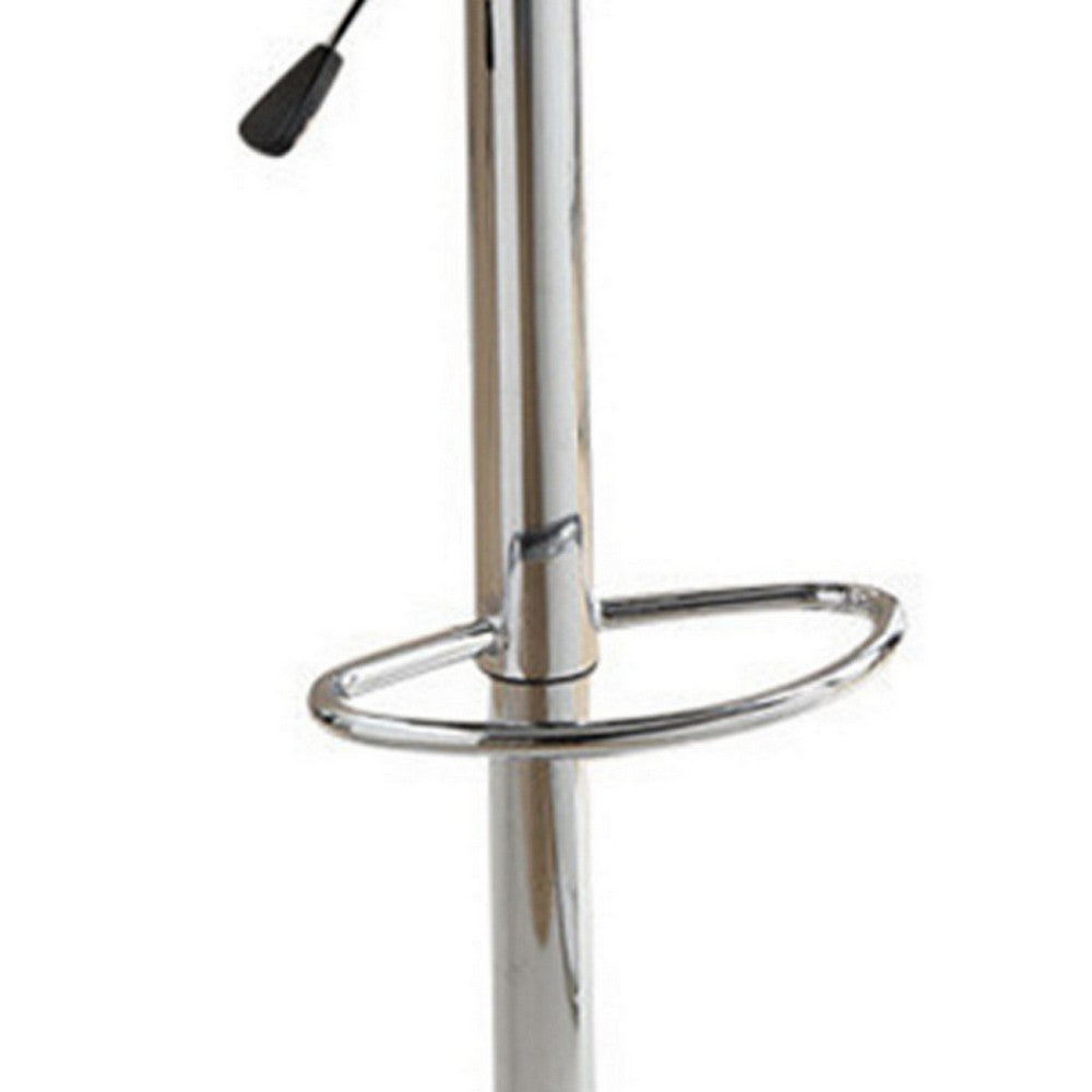 Polyurethane Swivel Barstool Silver Set of 2 - PDX-F1623