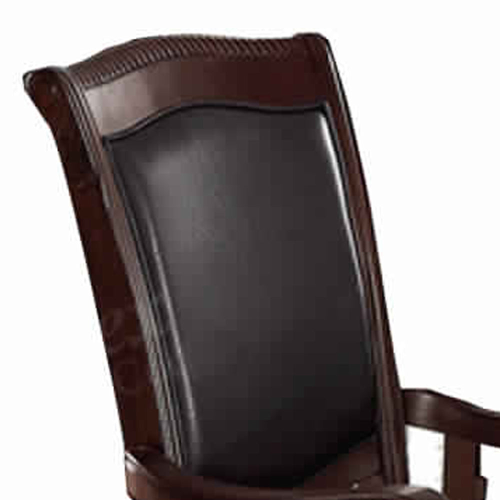 BM171255 Rubber Wood Arm Chair, Set Of 2, Brown