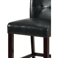 Wood & Polyurethane High Chair, Black & Brown, Set of 2 - BM166660