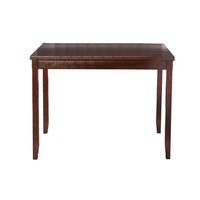 Rubber Wood 6 Pieces Dining Set In Espresso Brown - PDX-F2297