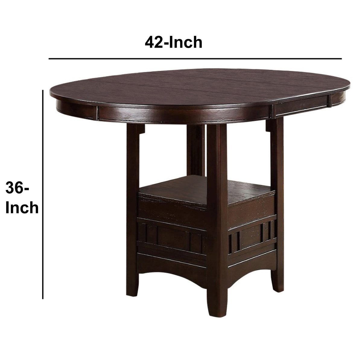 Wooden Counter Height Table, Brown - BM171297