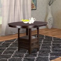 Wooden Counter Height Table, Brown - PDX-F2345
