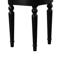 Commodious Vanity Set Featuring Stool And Mirror Black - PDX-F4072