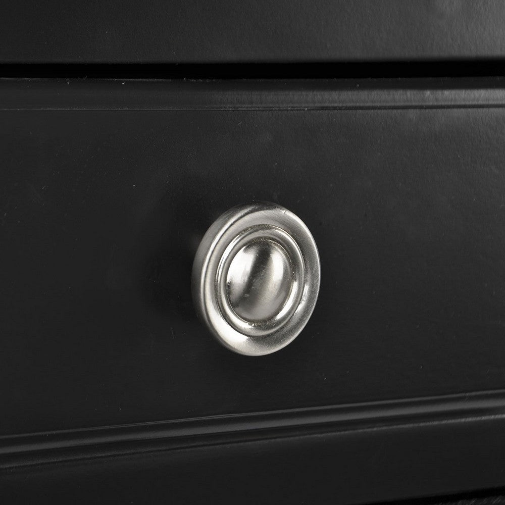 Cherub Vanity Set Featuring Stool And Mirror Black - PDX-F4146