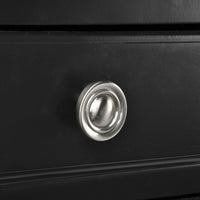 Cherub Vanity Set Featuring Stool And Mirror Black - PDX-F4146