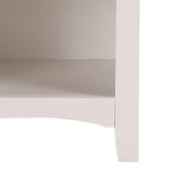 Wooden Night Stand With Bottom Open Shelf, White - PDX-F4238