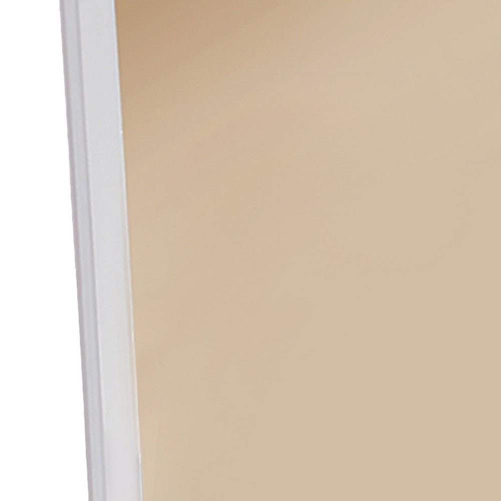 Mirror With Pine Wood Framing, White - PDX-F4255