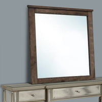 Distressed Solid Wood Mirror Brown - PDX-F4882