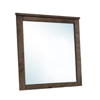 Distressed Solid Wood Mirror Brown - PDX-F4882