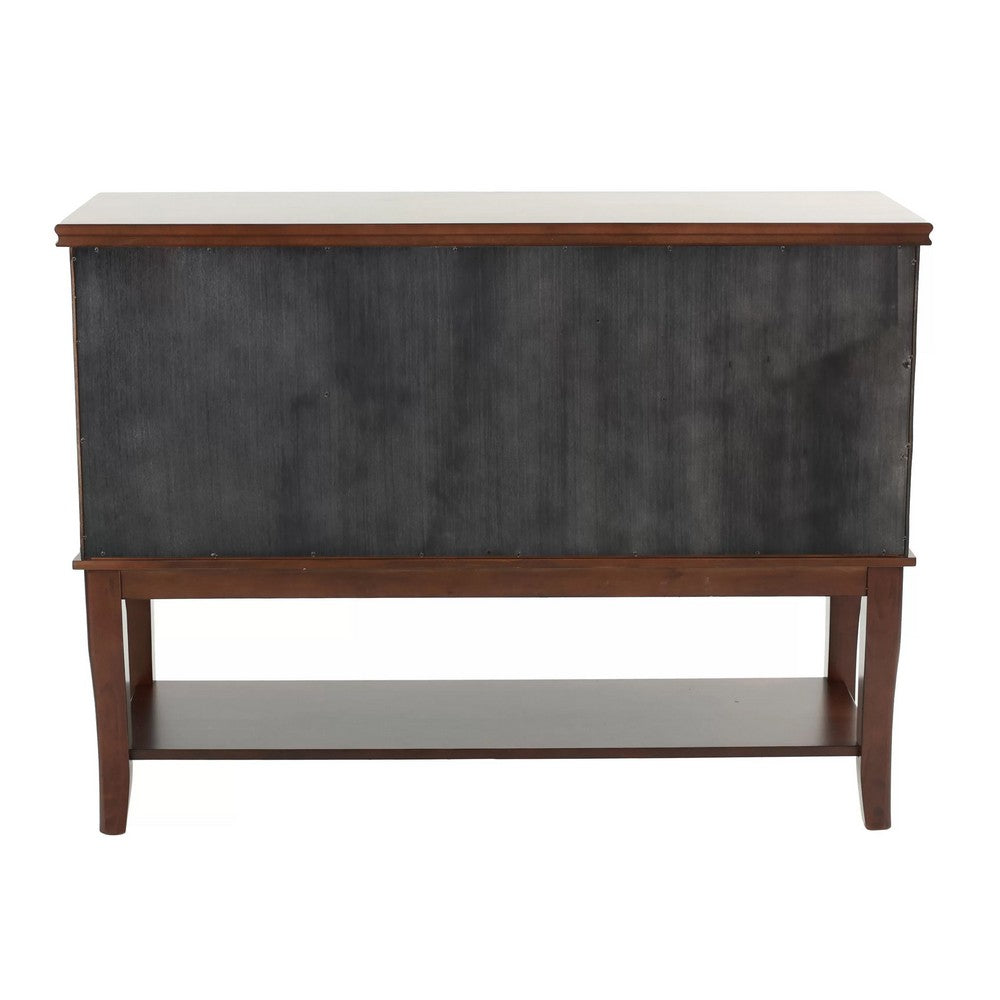 Chicly Styled Rubber Wood Server, Brown - PDX-F6056