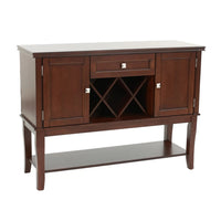 Chicly Styled Rubber Wood Server, Brown - PDX-F6056