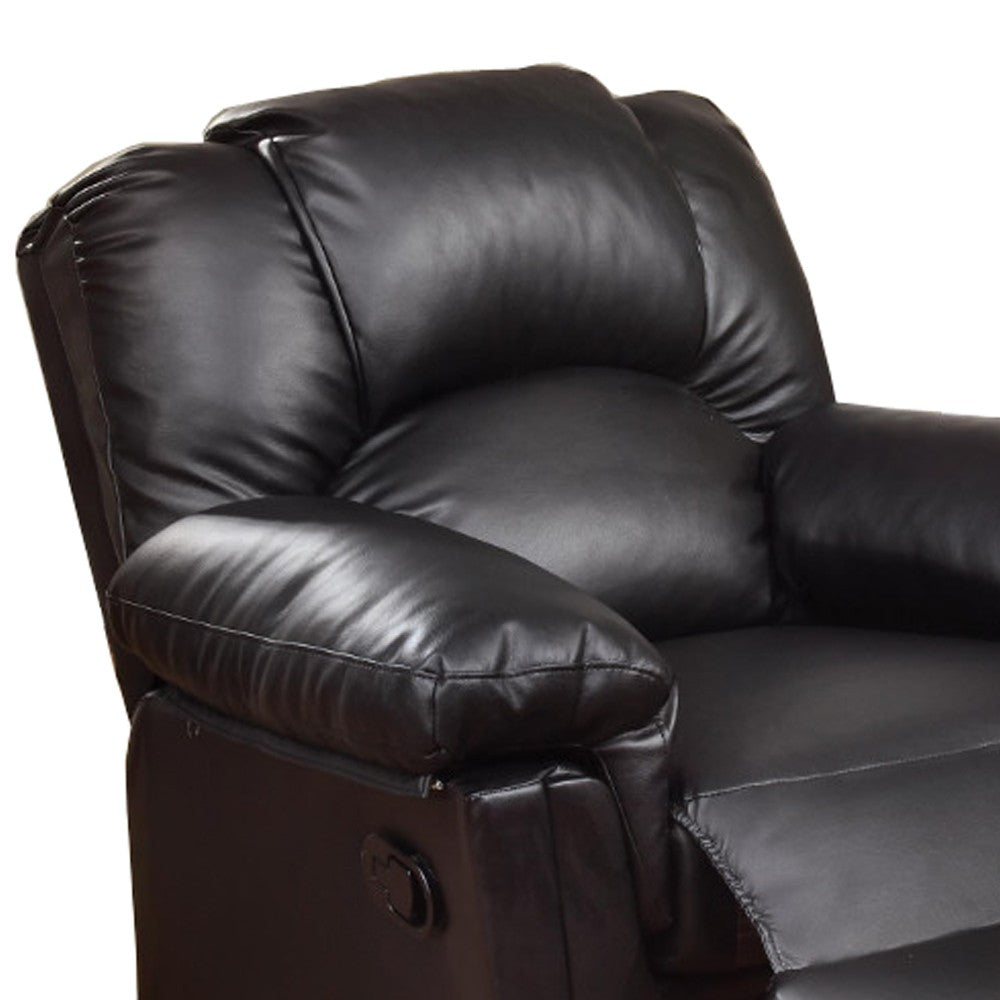 Bonded Leather Rocker/Recliner Black - PDX-F6673