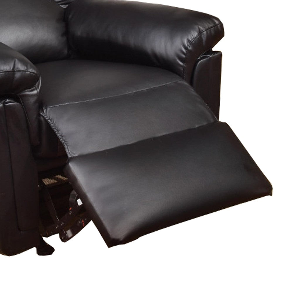 Bonded Leather Rocker/Recliner Black - PDX-F6673