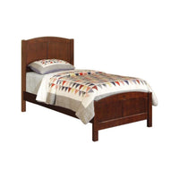 Wooden Twin Size Bed With Headboard And Footboard, Brown - PDX-F9207