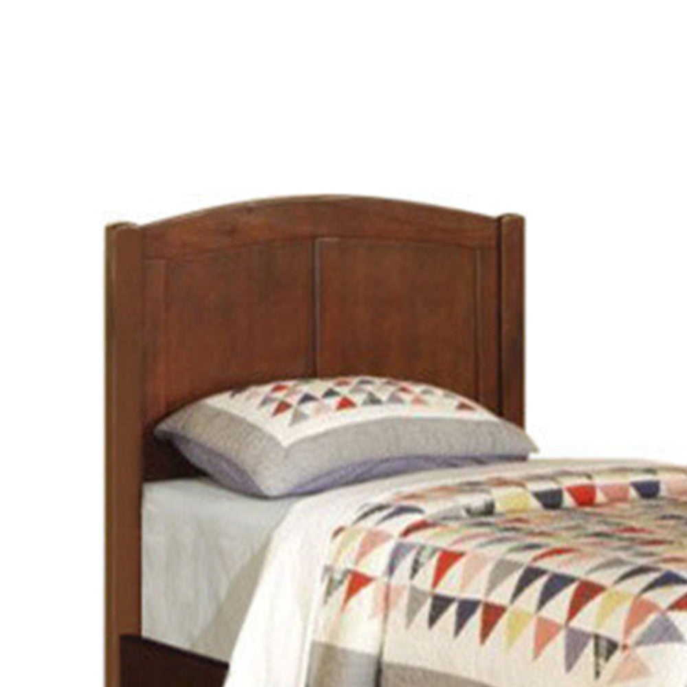 Wooden Twin Size Bed With Headboard And Footboard, Brown - PDX-F9207