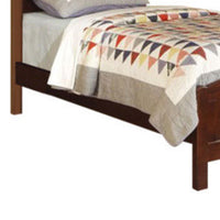 Wooden Twin Size Bed With Headboard And Footboard, Brown - PDX-F9207