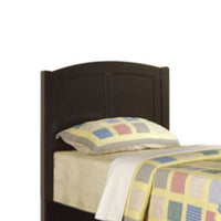 Wooden Twin Size Bed With Headboard And Footboard, Black - PDX-F9208