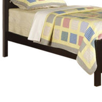 Wooden Twin Size Bed With Headboard And Footboard, Black - PDX-F9208