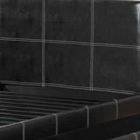 Commodius Full Bed With Rundle Espresso Faux Leather,Black - PDX-F9214F