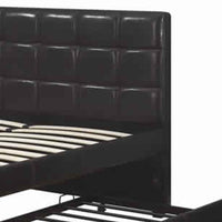 Entralling Twin Bed With Trundle  Squ Tufted Head Boards Espresso,Brown - PDX-F9215T