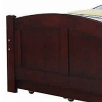 Fascinating Wooden Twin Bed With Trundle, Cherry Brown - PDX-F9217