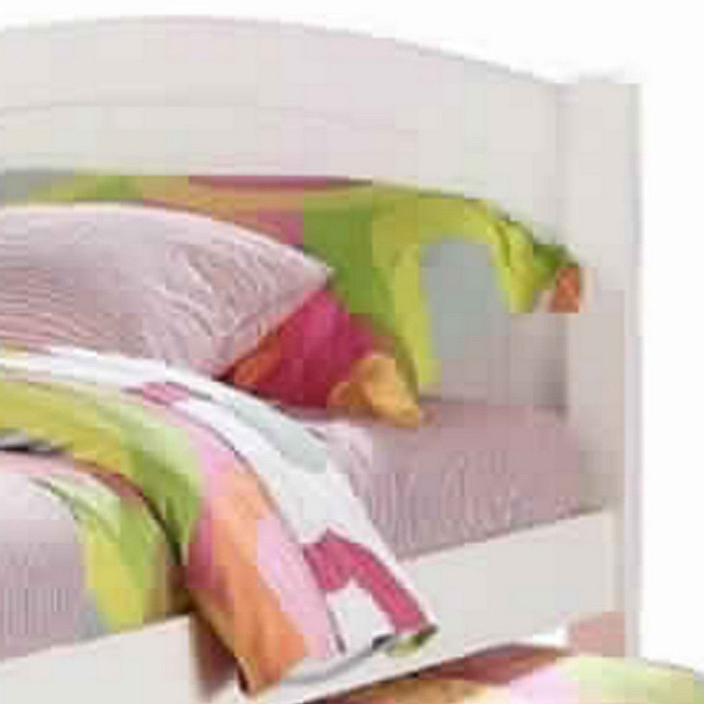 Stylish Twin Bed With Trundle,White - PDX-F9218