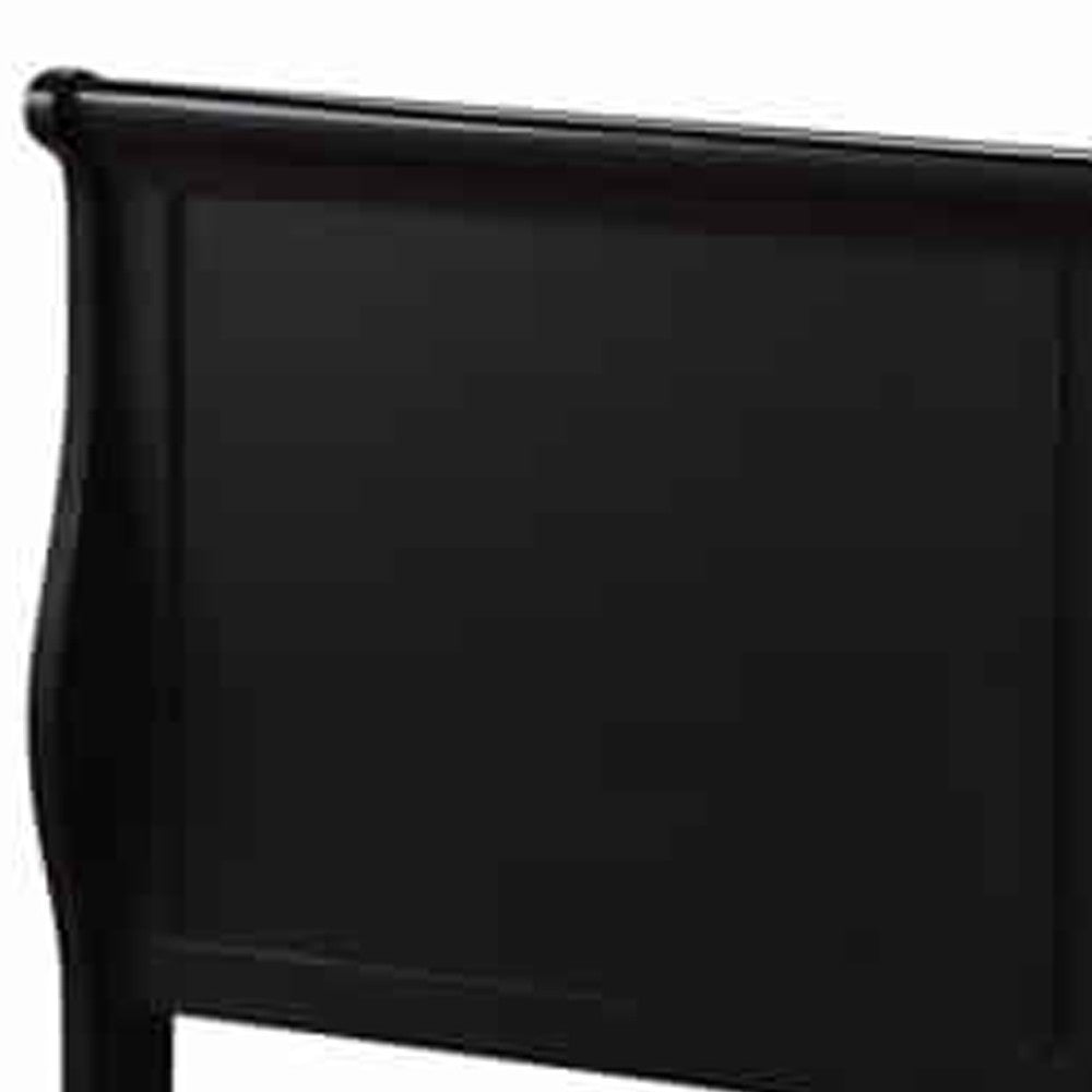 Gorgeous Queen Louis Phillippe Bed , Black - PDX-F9230Q