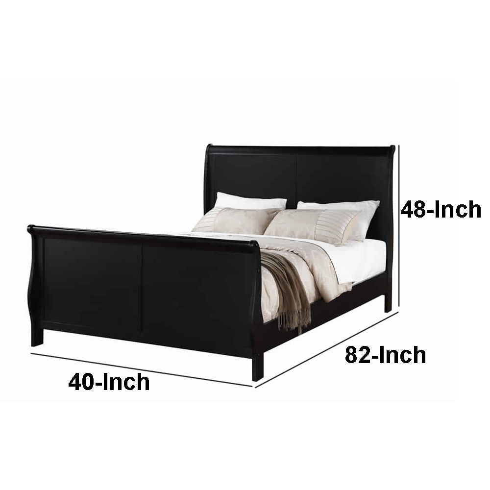 Classy Twin Bed,Black - PDX-F9230T